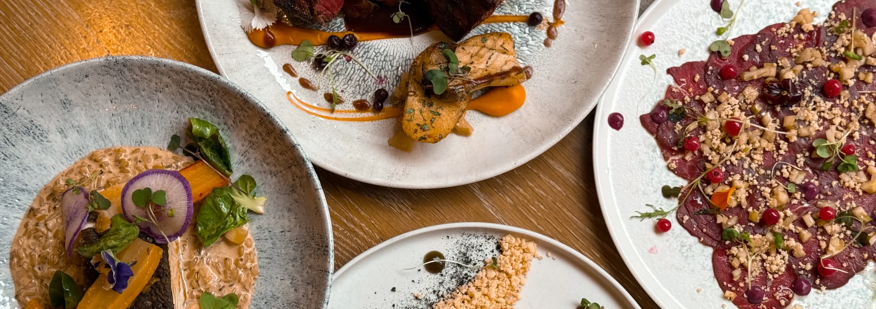 Dishes at Bistro Hortus